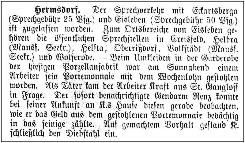 1904-12-13 Hdf Fernsprecher - Lohndieb